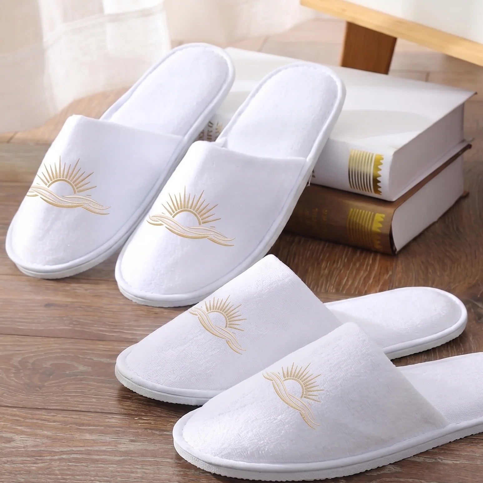 Chaussons Doux Salle de Bain – Confort & Douceur blanc