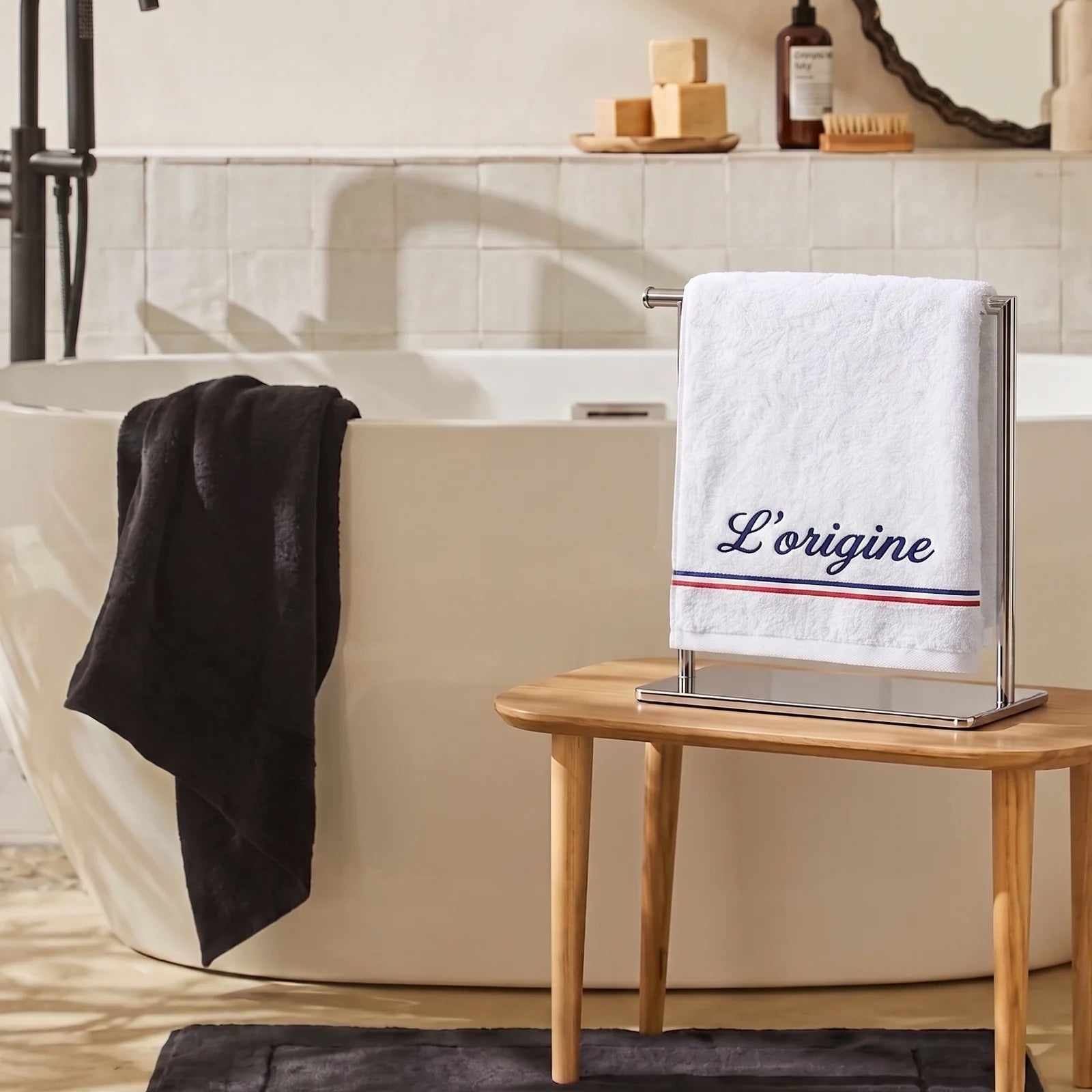 Drap de Bain Doux & Épais – Coton Premium Blanc - 550g/m2