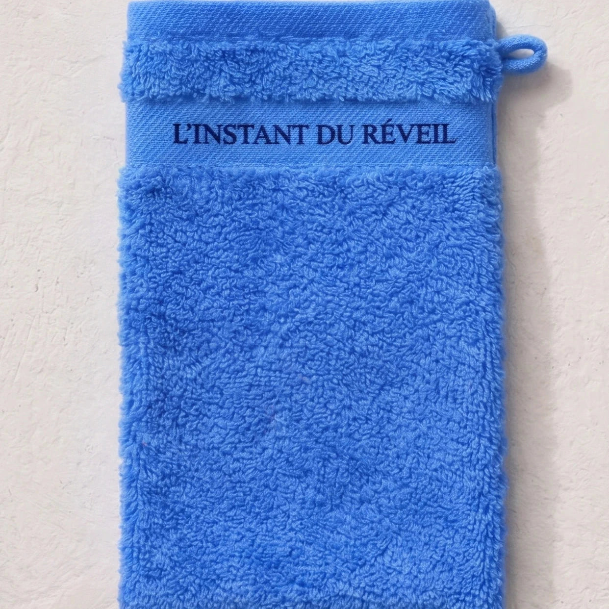 Gant de Toilette 100% Coton Ultra-Doux - Bleu - 550g/m2